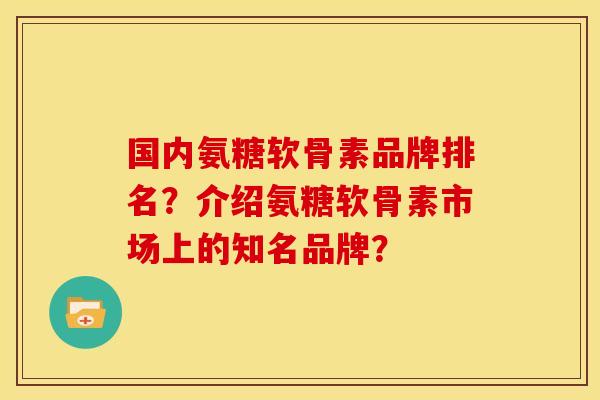国内氨糖软骨素品牌排名？介绍氨糖软骨素市场上的知名品牌？