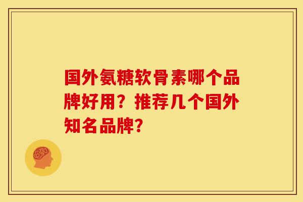 国外氨糖软骨素哪个品牌好用？推荐几个国外知名品牌？