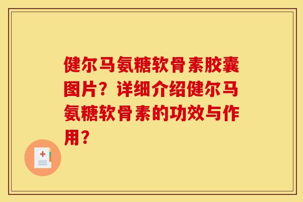 健尔马氨糖软骨素胶囊图片？详细介绍健尔马氨糖软骨素的功效与作用？