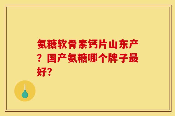 氨糖软骨素钙片山东产？国产氨糖哪个牌子最好？
