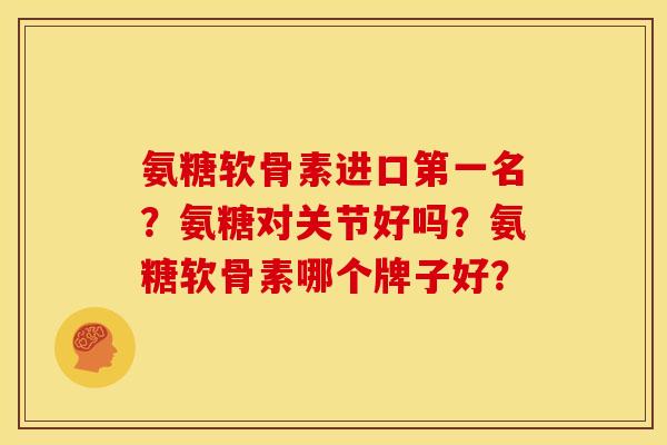 氨糖软骨素进口第一名？氨糖对关节好吗？氨糖软骨素哪个牌子好？