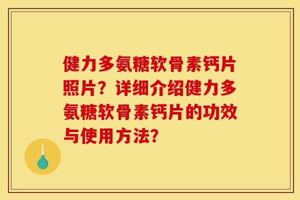健力多氨糖软骨素钙片照片？详细介绍健力多氨糖软骨素钙片的功效与使用方法？