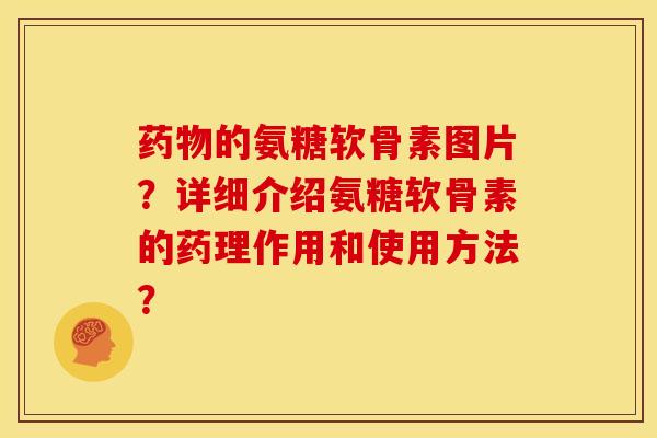 药物的氨糖软骨素图片？详细介绍氨糖软骨素的药理作用和使用方法？