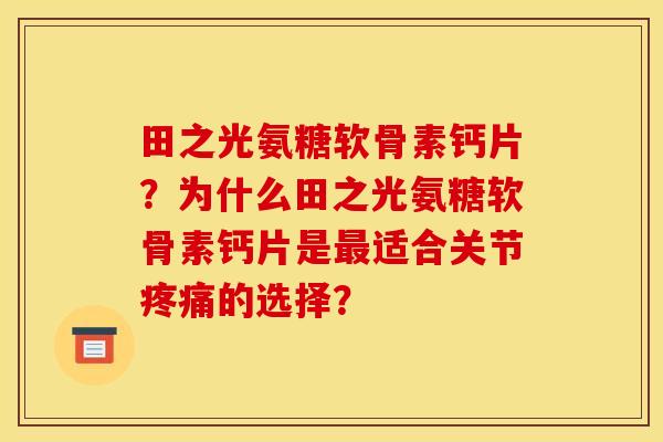田之光氨糖软骨素钙片？为什么田之光氨糖软骨素钙片是最适合关节疼痛的选择？