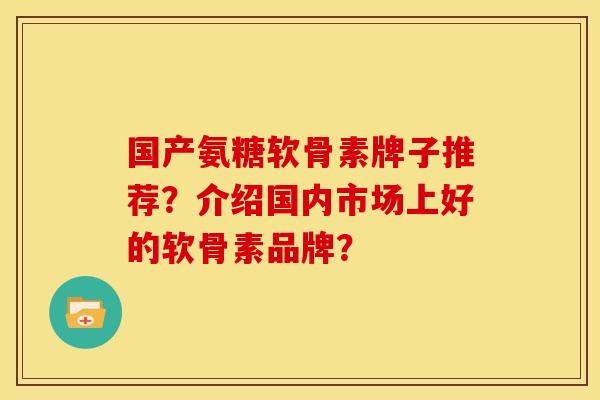 国产氨糖软骨素牌子推荐？介绍国内市场上好的软骨素品牌？