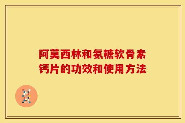 阿莫西林和氨糖软骨素钙片的功效和使用方法