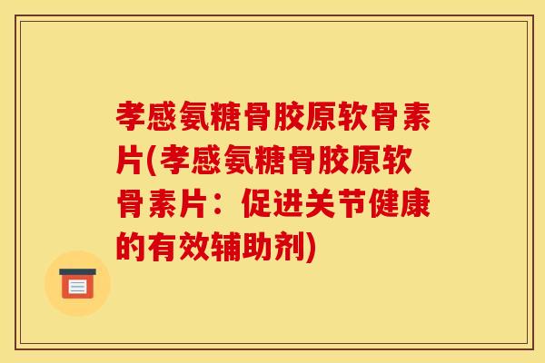 孝感氨糖骨胶原软骨素片(孝感氨糖骨胶原软骨素片：促进关节健康的有效辅助剂)