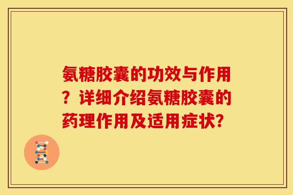 氨糖胶囊的功效与作用？详细介绍氨糖胶囊的药理作用及适用症状？