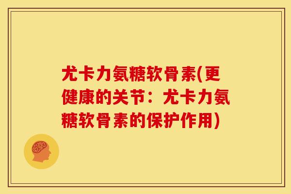 尤卡力氨糖软骨素(更健康的关节：尤卡力氨糖软骨素的保护作用)