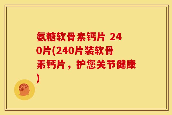 氨糖软骨素钙片 240片(240片装软骨素钙片，护您关节健康)