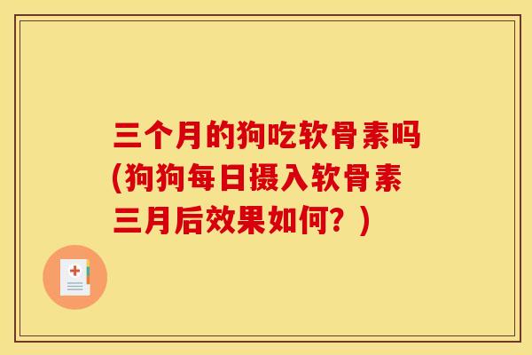 三个月的狗吃软骨素吗(狗狗每日摄入软骨素三月后效果如何？)