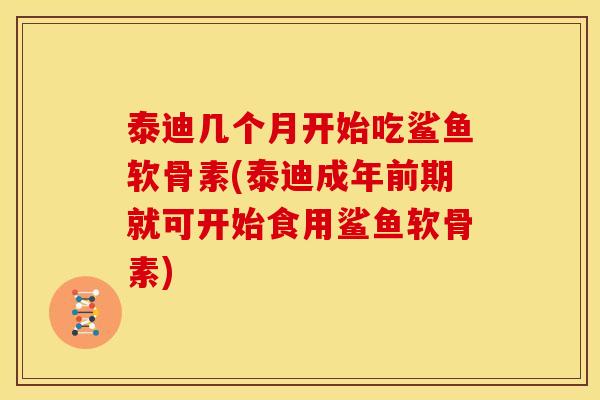 泰迪几个月开始吃鲨鱼软骨素(泰迪成年前期就可开始食用鲨鱼软骨素)