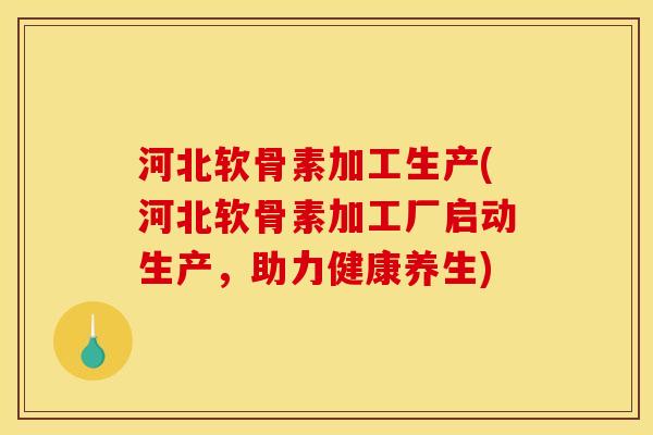 河北软骨素加工生产(河北软骨素加工厂启动生产，助力健康养生)