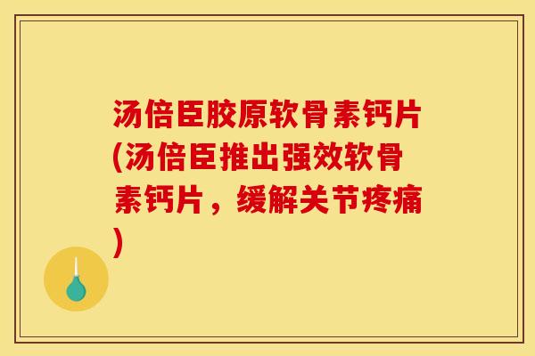 汤倍臣胶原软骨素钙片(汤倍臣推出强效软骨素钙片，缓解关节疼痛)