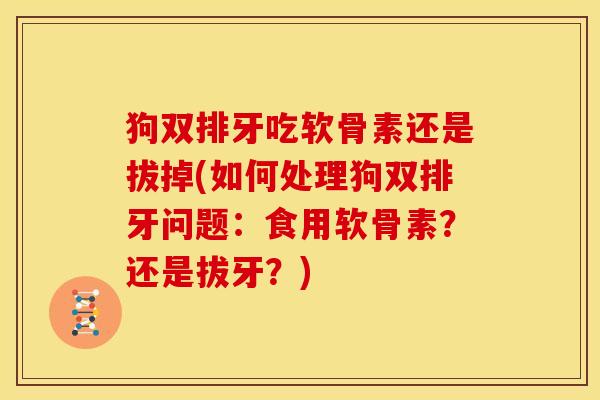 狗双排牙吃软骨素还是拔掉(如何处理狗双排牙问题：食用软骨素？还是拔牙？)