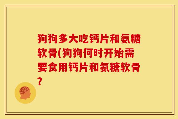 狗狗多大吃钙片和氨糖软骨(狗狗何时开始需要食用钙片和氨糖软骨？