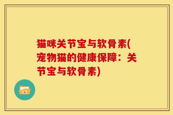 猫咪关节宝与软骨素(宠物猫的健康保障：关节宝与软骨素)
