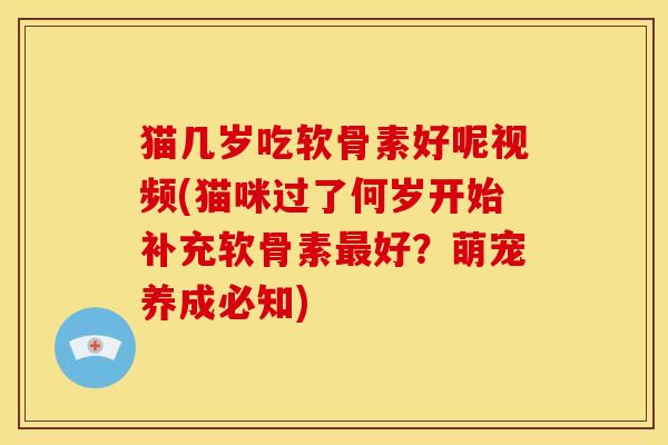 猫几岁吃软骨素好呢视频(猫咪过了何岁开始补充软骨素最好？萌宠养成必知)