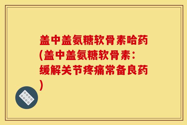 盖中盖氨糖软骨素哈药(盖中盖氨糖软骨素：缓解关节疼痛常备良药)