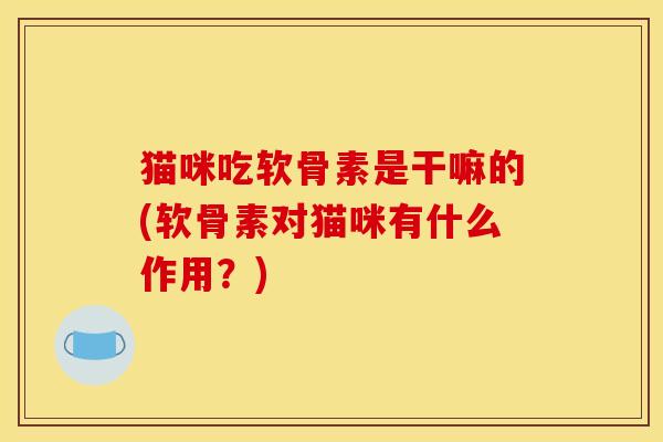 猫咪吃软骨素是干嘛的(软骨素对猫咪有什么作用？)