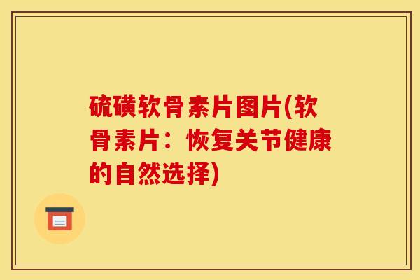 硫磺软骨素片图片(软骨素片：恢复关节健康的自然选择)