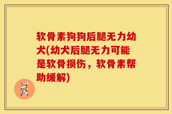 软骨素狗狗后腿无力幼犬(幼犬后腿无力可能是软骨损伤，软骨素帮助缓解)