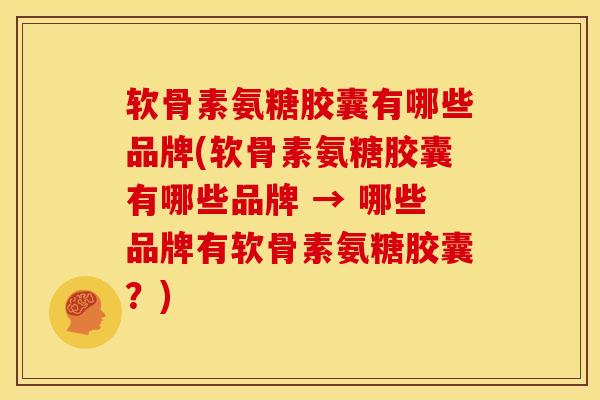 软骨素氨糖胶囊有哪些品牌(软骨素氨糖胶囊有哪些品牌 → 哪些品牌有软骨素氨糖胶囊？)