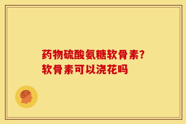 药物硫酸氨糖软骨素？软骨素可以浇花吗