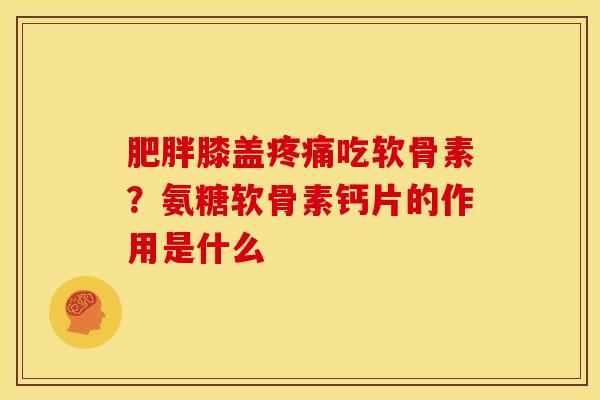 肥胖膝盖疼痛吃软骨素？氨糖软骨素钙片的作用是什么