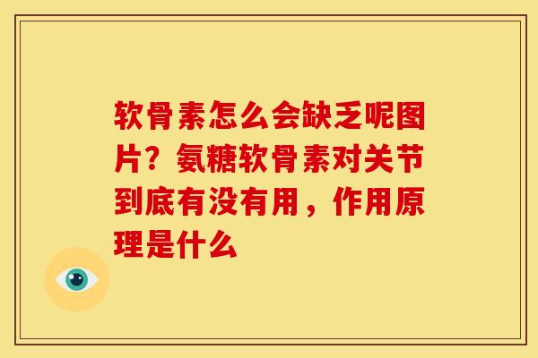 软骨素怎么会缺乏呢图片？氨糖软骨素对关节到底有没有用，作用原理是什么