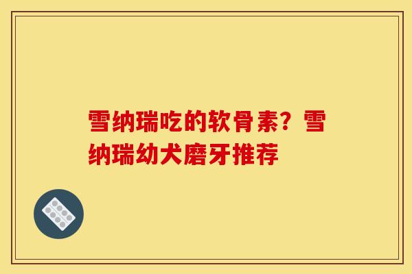 雪纳瑞吃的软骨素？雪纳瑞幼犬磨牙推荐