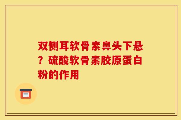 双侧耳软骨素鼻头下悬？硫酸软骨素胶原蛋白粉的作用