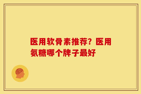医用软骨素推荐？医用氨糖哪个牌子最好