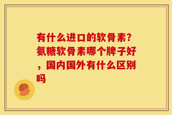 有什么进口的软骨素？氨糖软骨素哪个牌子好，国内国外有什么区别吗