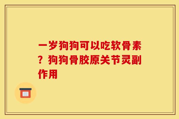 一岁狗狗可以吃软骨素？狗狗骨胶原关节灵副作用