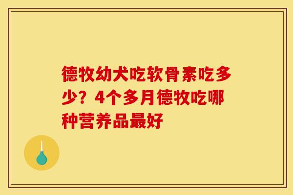 德牧幼犬吃软骨素吃多少？4个多月德牧吃哪种营养品最好