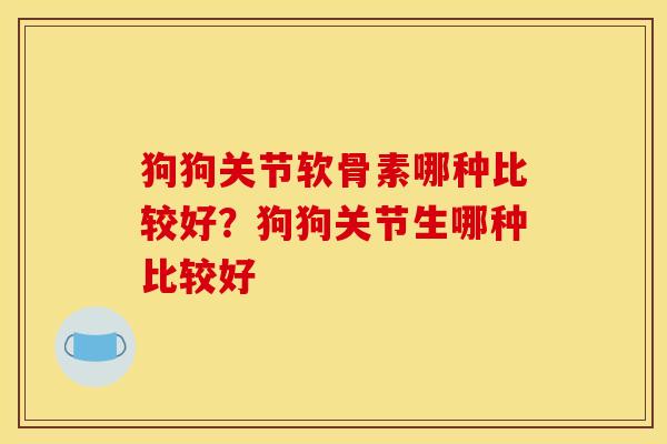 狗狗关节软骨素哪种比较好？狗狗关节生哪种比较好
