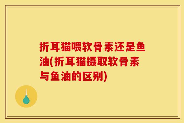 折耳猫喂软骨素还是鱼油(折耳猫摄取软骨素与鱼油的区别)