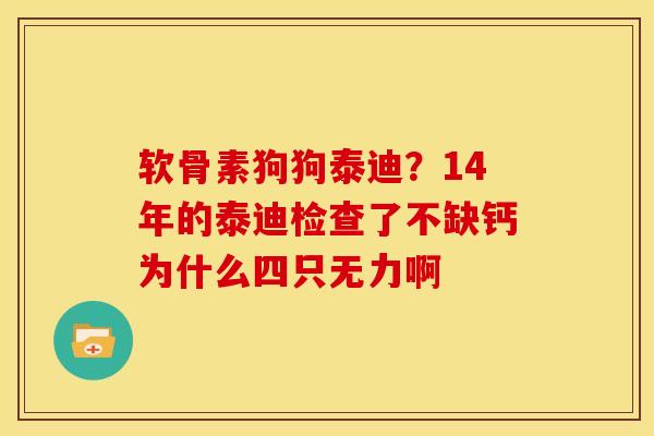 软骨素狗狗泰迪？14年的泰迪检查了不缺钙为什么四只无力啊