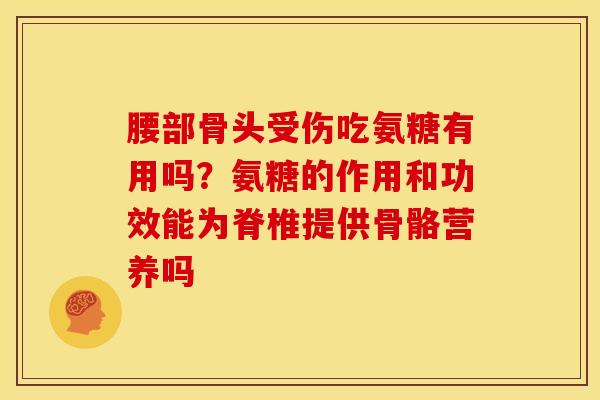 腰部骨头受伤吃氨糖有用吗？氨糖的作用和功效能为脊椎提供骨骼营养吗