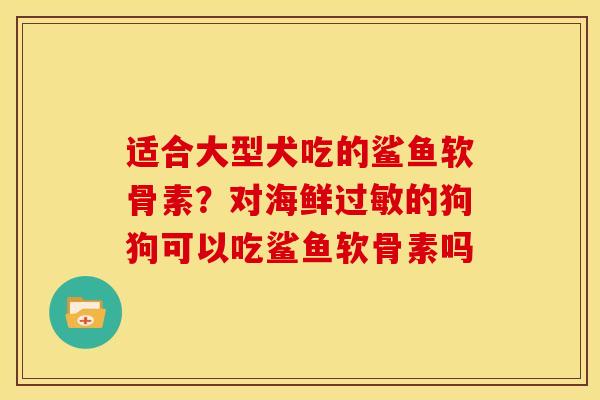 适合大型犬吃的鲨鱼软骨素？对海鲜过敏的狗狗可以吃鲨鱼软骨素吗