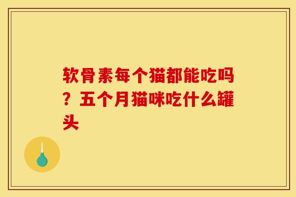 软骨素每个猫都能吃吗？五个月猫咪吃什么罐头
