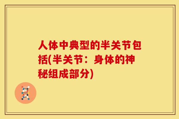 人体中典型的半关节包括(半关节：身体的神秘组成部分)