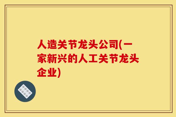 人造关节龙头公司(一家新兴的人工关节龙头企业)