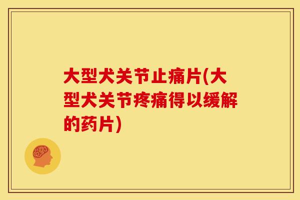 大型犬关节止痛片(大型犬关节疼痛得以缓解的药片)