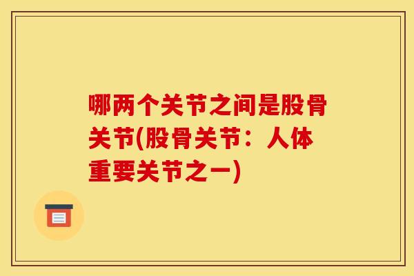 哪两个关节之间是股骨关节(股骨关节：人体重要关节之一)