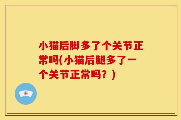 小猫后脚多了个关节正常吗(小猫后腿多了一个关节正常吗？)