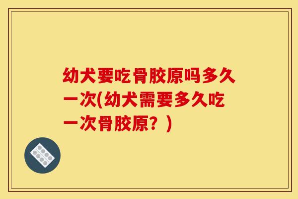 幼犬要吃骨胶原吗多久一次(幼犬需要多久吃一次骨胶原？)