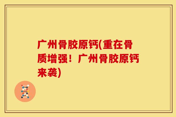 广州骨胶原钙(重在骨质增强！广州骨胶原钙来袭)