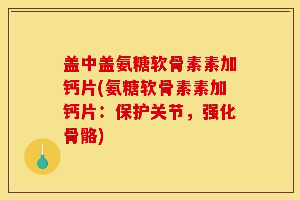 盖中盖氨糖软骨素素加钙片(氨糖软骨素素加钙片：保护关节，强化骨骼)